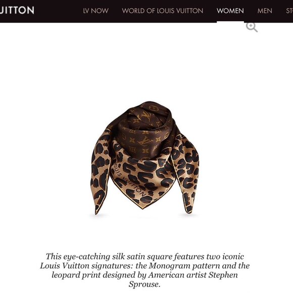 Display #1 Louis Vuitton Monogram Animal Print Silk Scarf - Picture 15 of 16